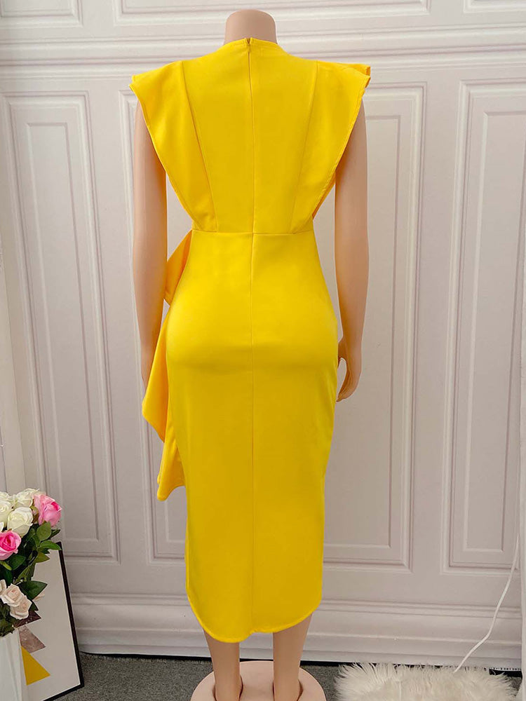 Solid Evening Dress Maxct