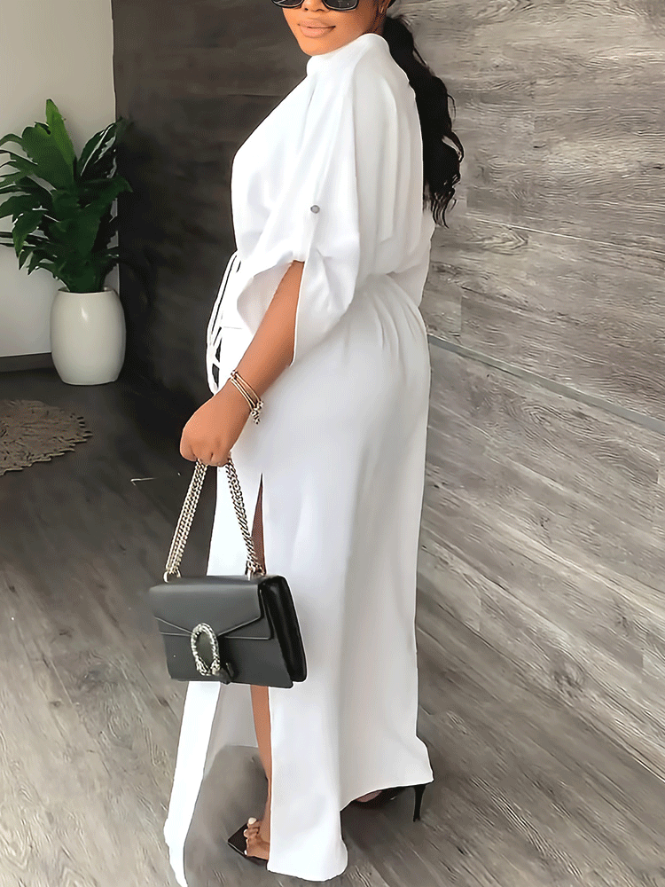 V-neck Split Maxi Dress Maxct