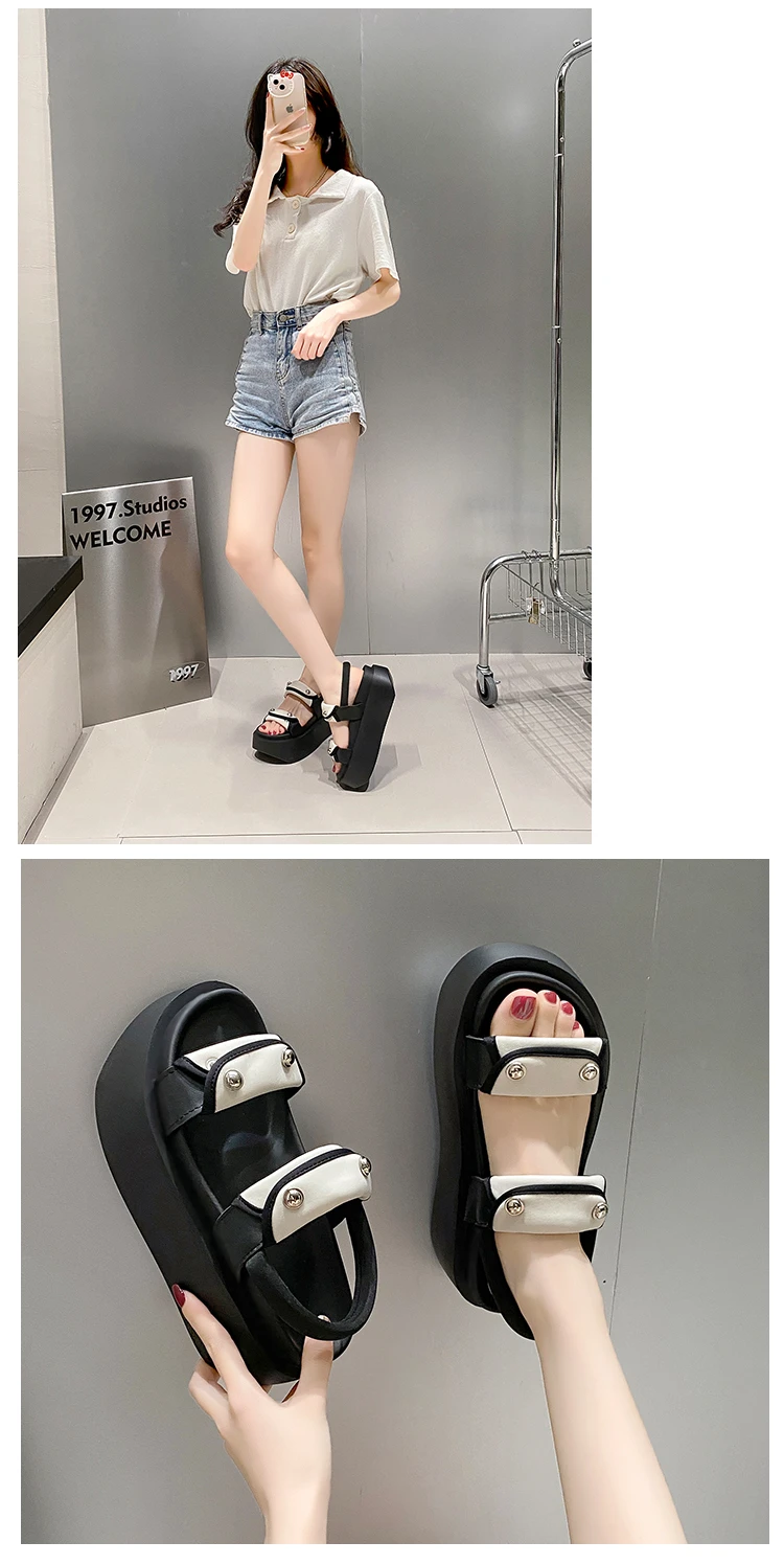 Summer Platform Sandals: Flat Chunky Heels. Beach Gladiator Style. 8CM - true deals club