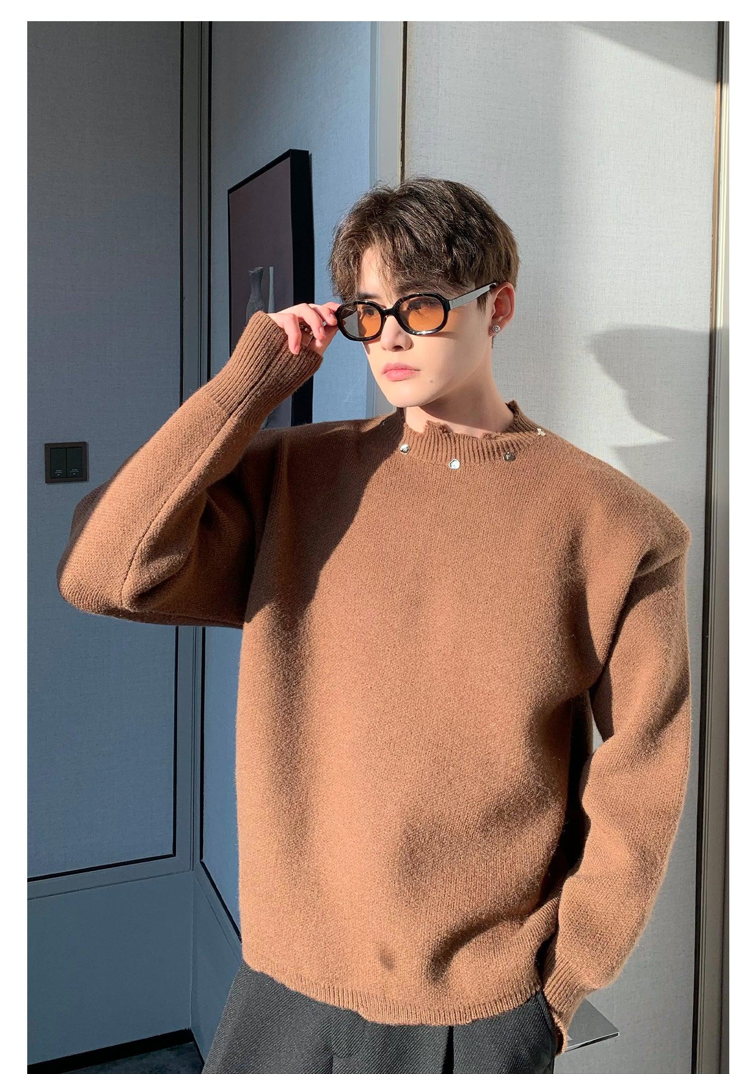Maxct Ripped Metal Knitted Sweater