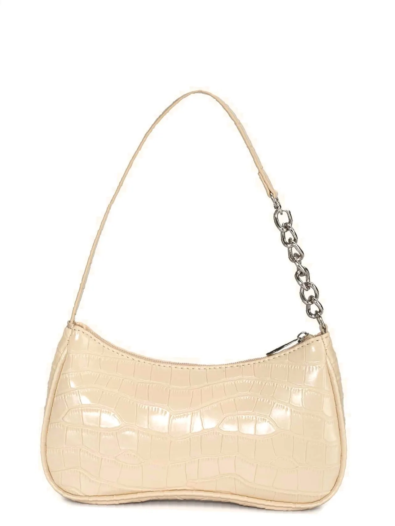 Bag For Love - Croc Embossed Baguette Bag  - Women Maxct Bags