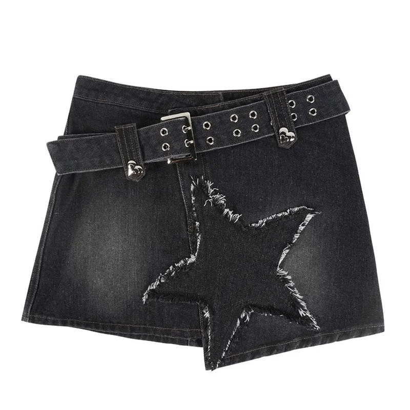 Star Girl Denim Skirt Maxct