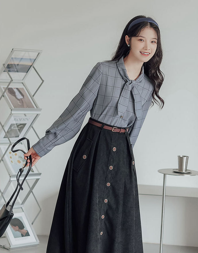 Button Up Suede Pinafore Dress Maxct