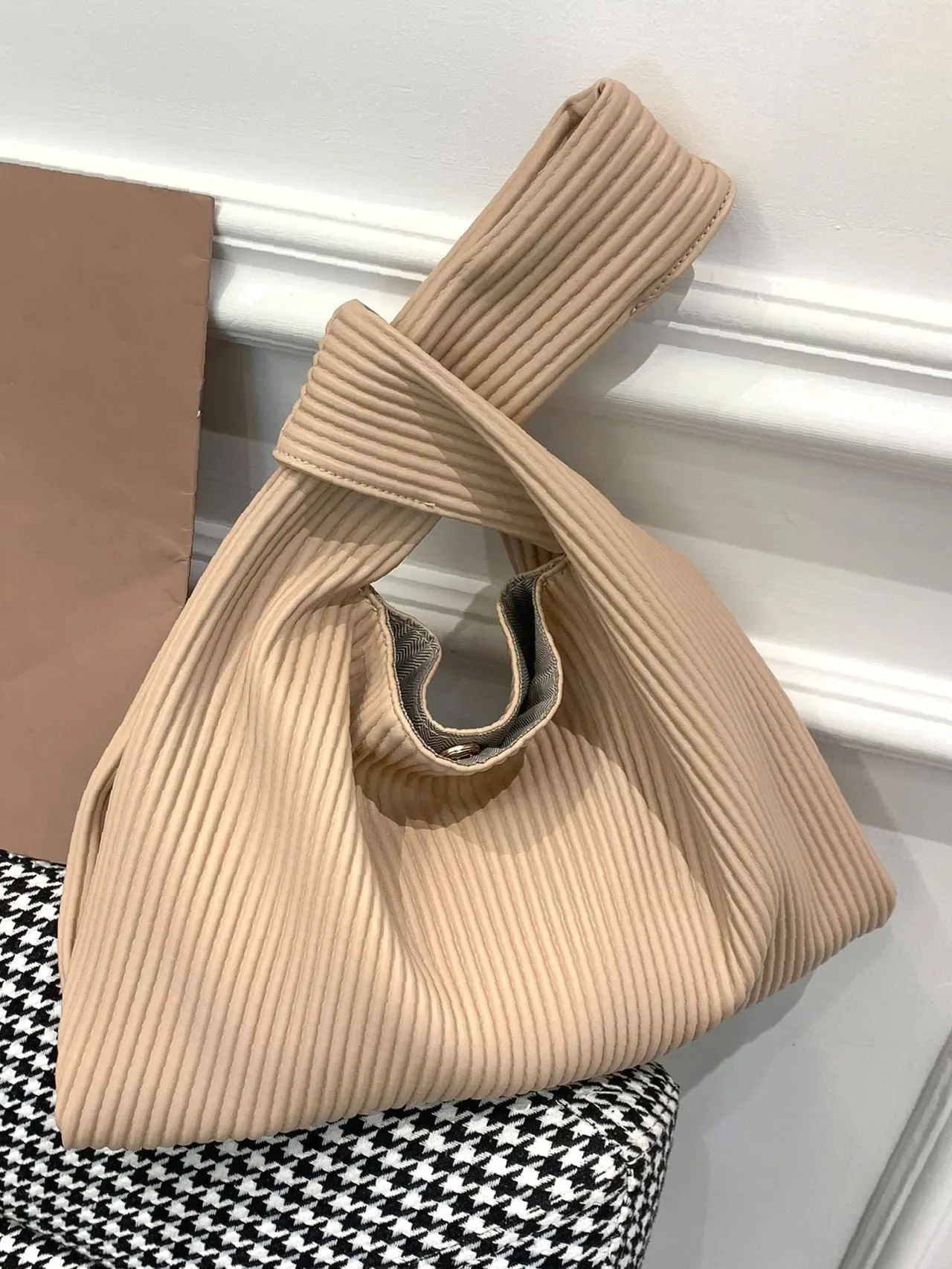 Maxct - Minimalist Embossed Top Handle Bag  - Women Tote Bags