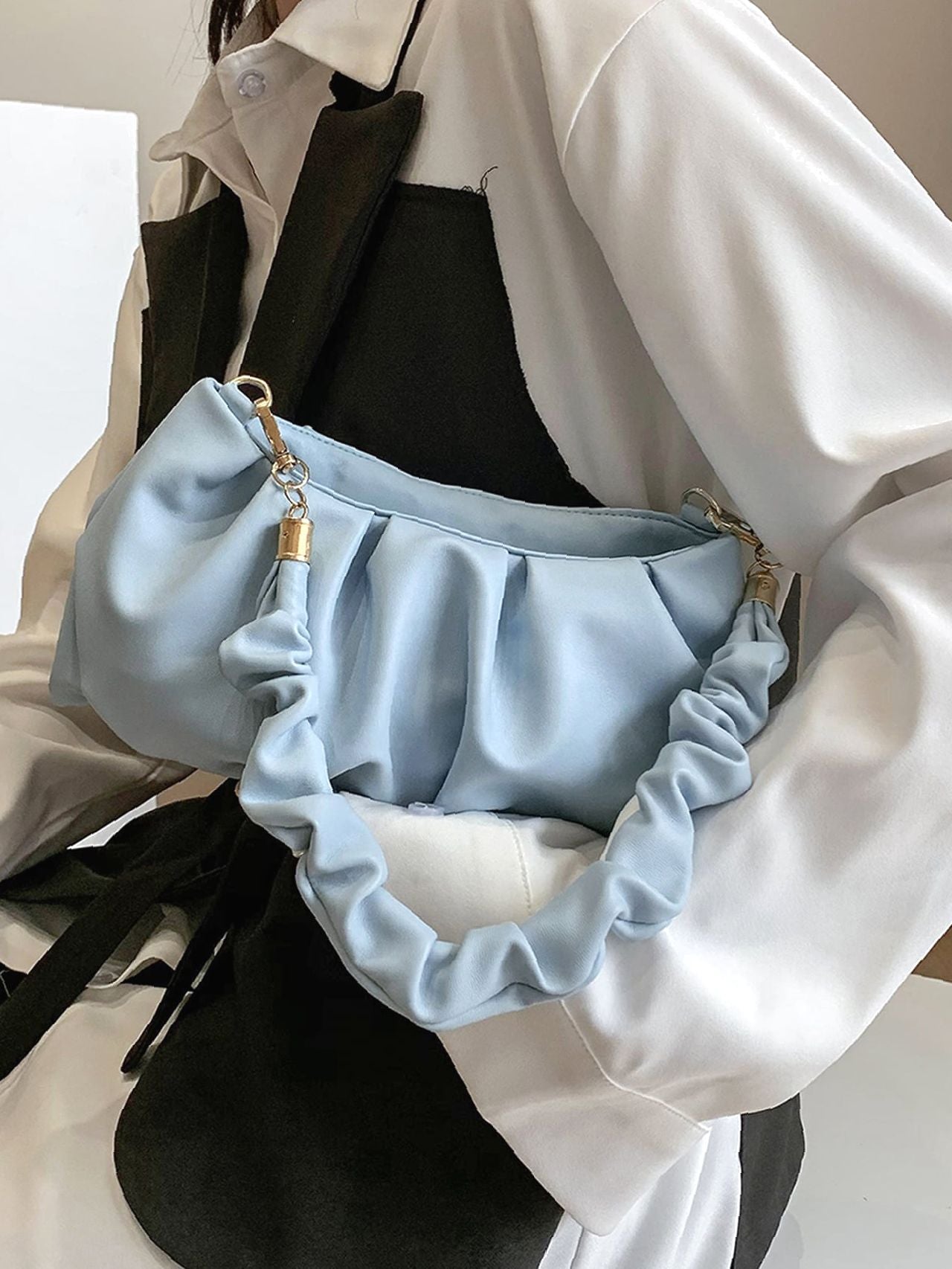 Bag For Love - Minimalist Ruched Bag  - Women Maxct Bags