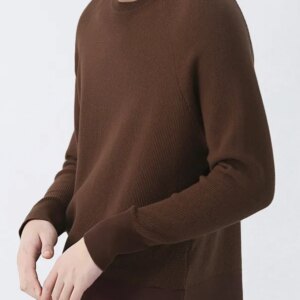 Maxct - Mens Round Neck Knitted Solid Color SweaterI