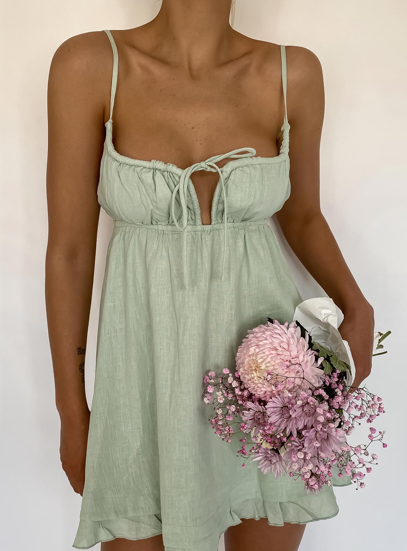 Maxct Empress Of Love Mini Dress Sage