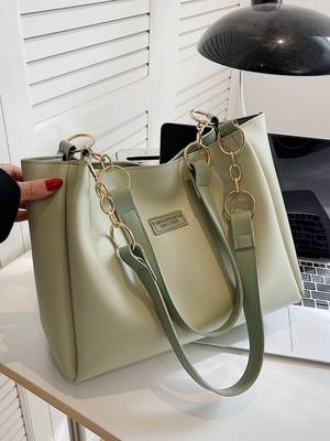 Stitch Detail Chain Tote Bag - Women Tote Bags