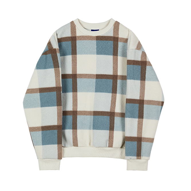 Maxct 3472 Woolen Knitted Plaid Sweater