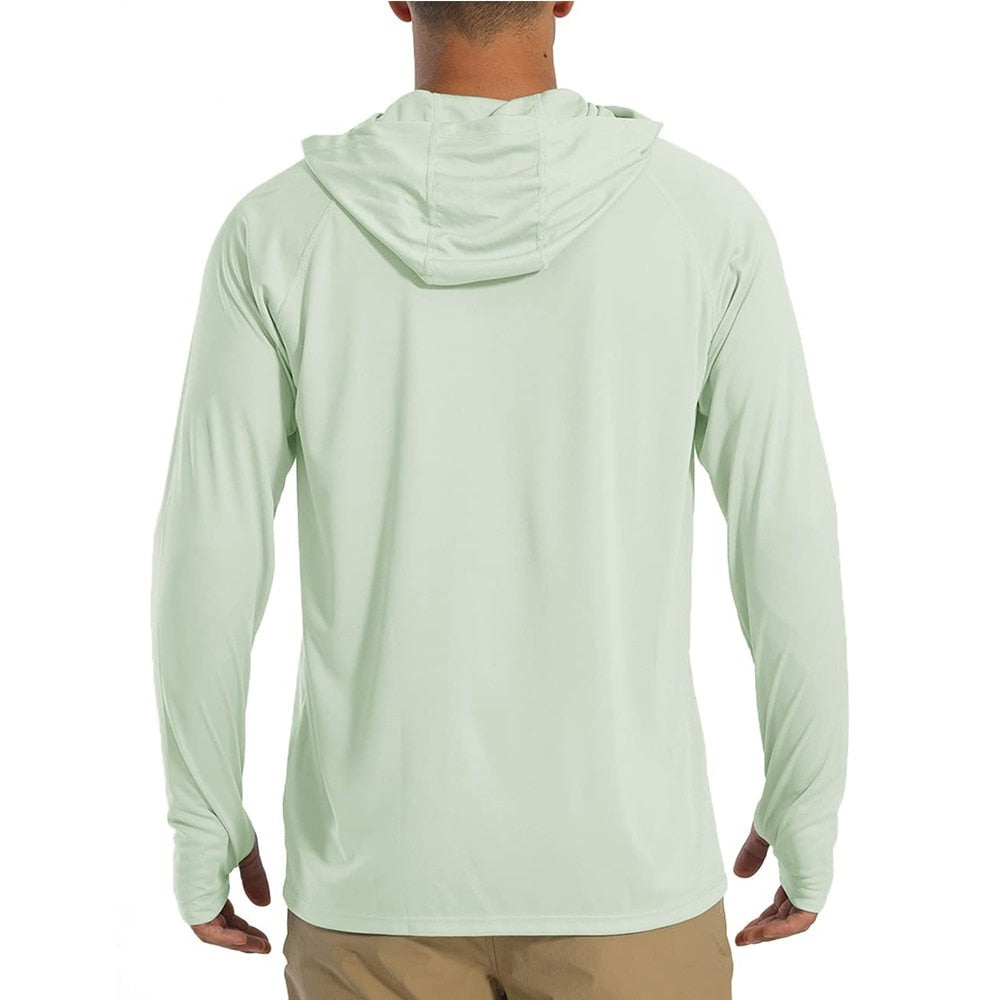 Long Sleeve Hoodie Sun Protection UV-Proof T-shirts for Men Maxct