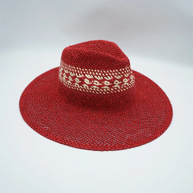 Straw Hat Japanese Style Black Brown Panama Women's Beach Big Brim