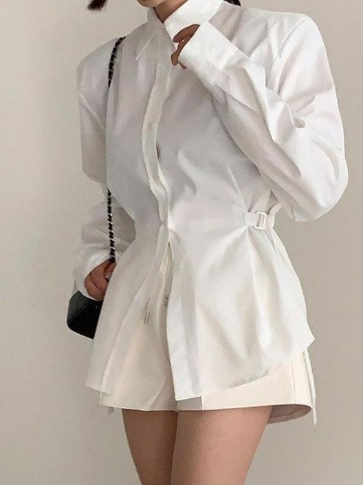 Maxct Simple Adjustable Waist Padded Long Sleeve Shirt - Image 5