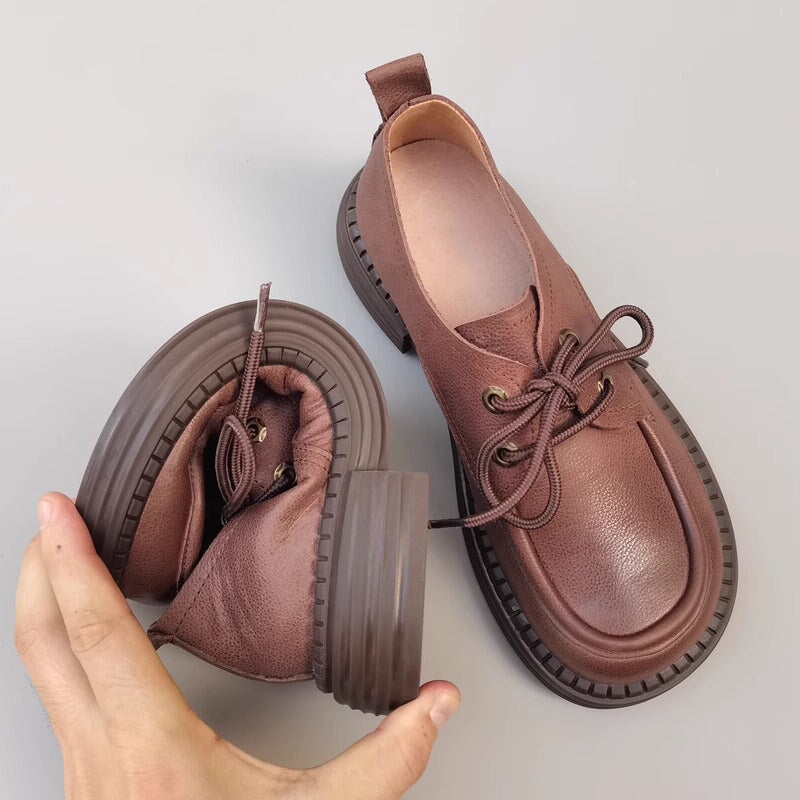 Women's Oxford Big Toe Lace Up Shoes Maxct