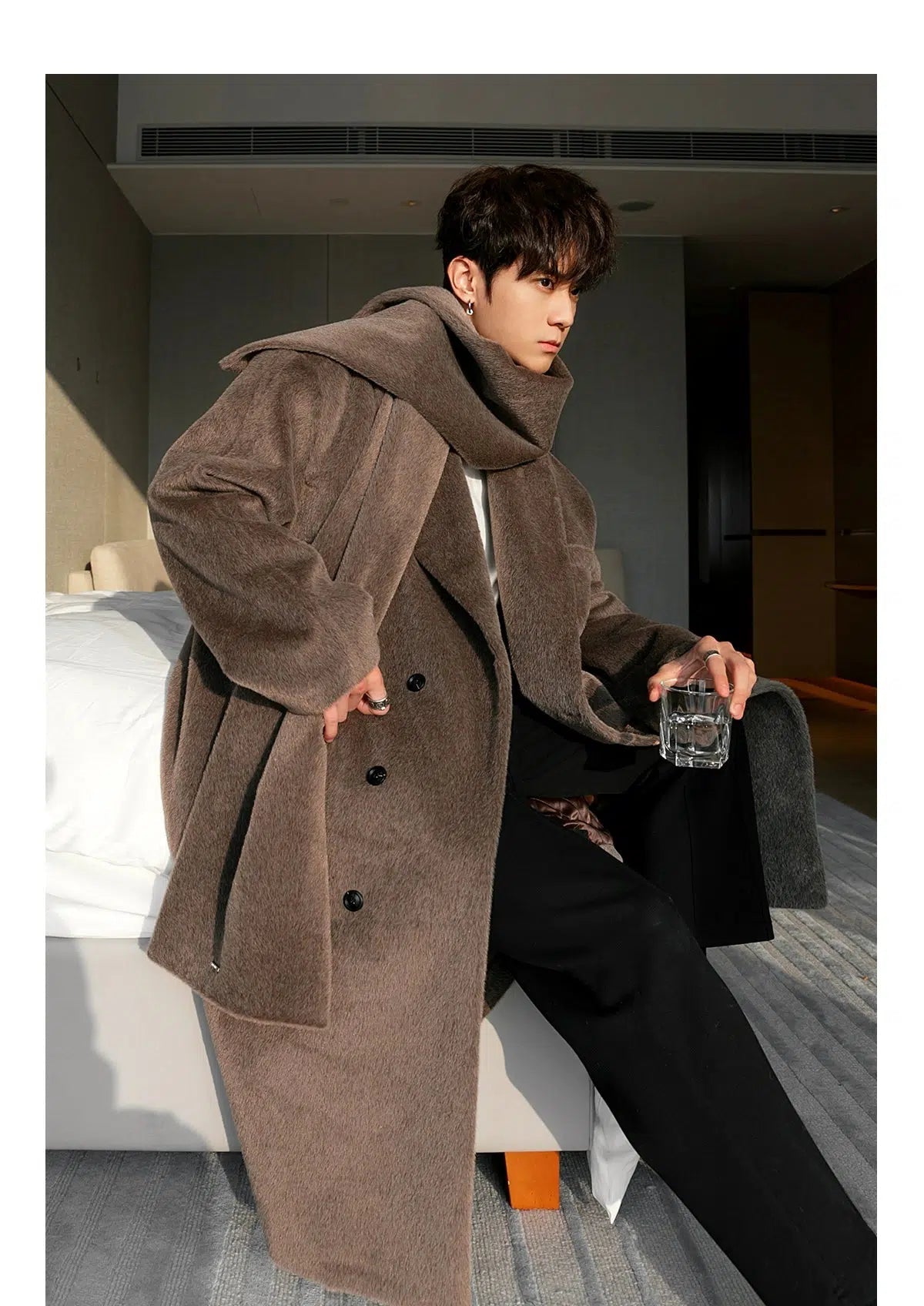 Maxct Woolen Coat With Scarf