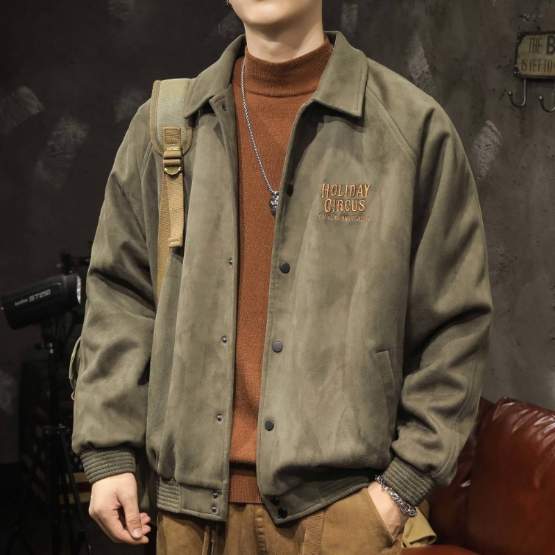 &HC Suede Baseball Jacket [Unisex]