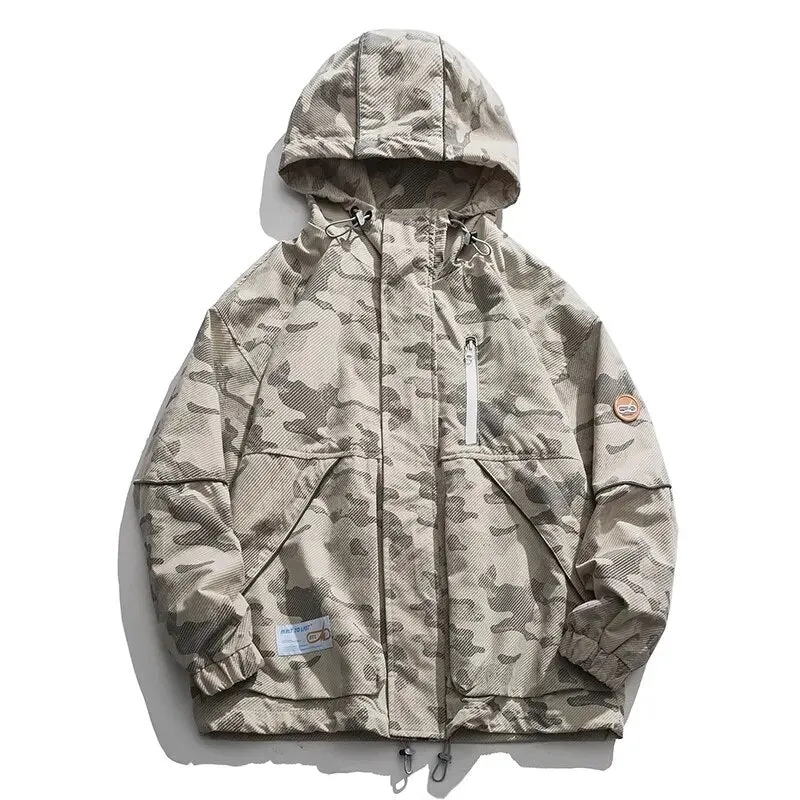 Maxct &Men's HQ Hooded Tactical Light Camo Jacket