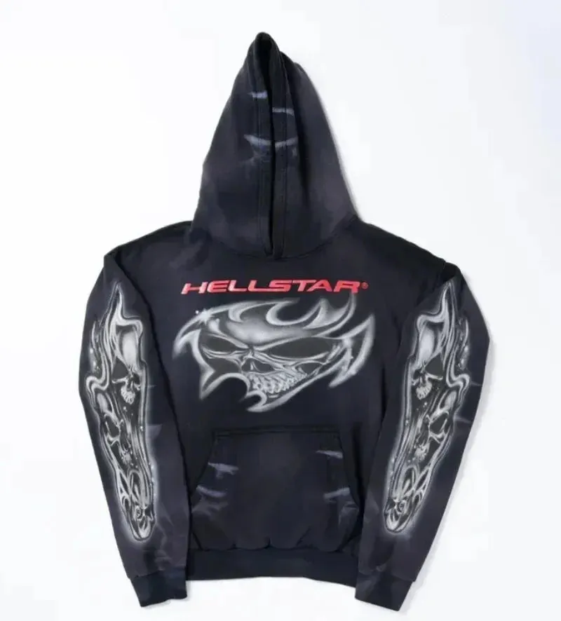 Gothic Geometric Embroidery Splicing Hoodie Y2K Style Maxct