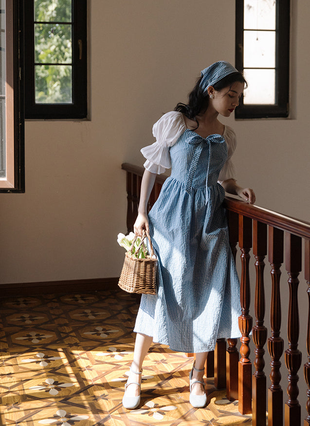 Garden Gingham Midi Dress Maxct
