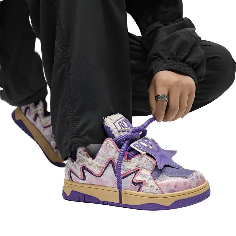 Broken Style Camo Print Green Sneakers Maxct