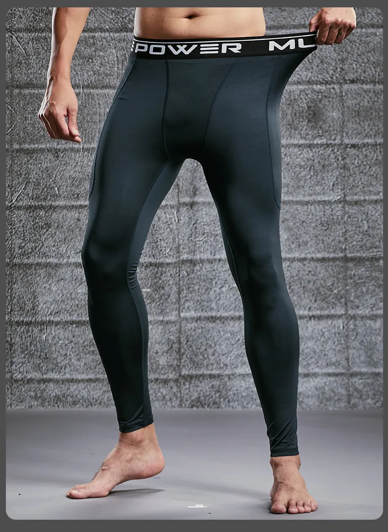 Fitness Compression Trousers: Men's Tight Leggings for Gym and Athletics - true deals club