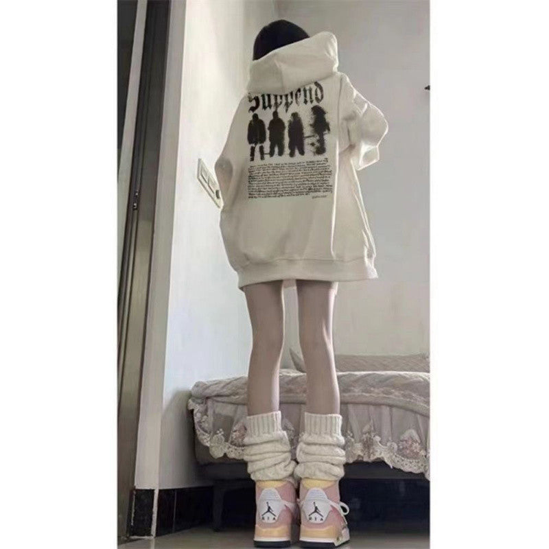 Hip Hop Letter Print Hoodie - Autumn Fleece Pullover for Men Maxct