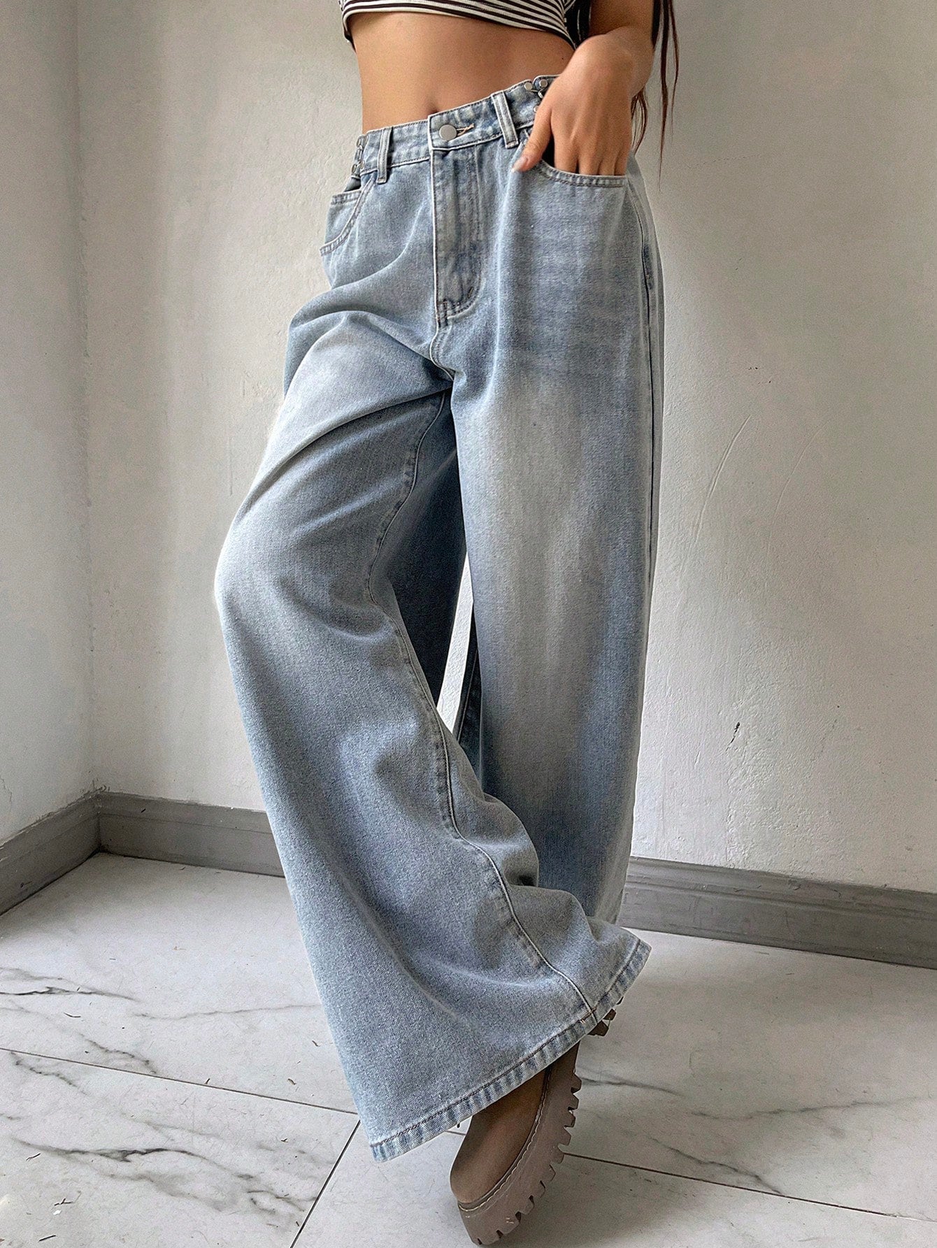 Maxct Ladies' Plain & Simple Daily Wear Denim Long Pants