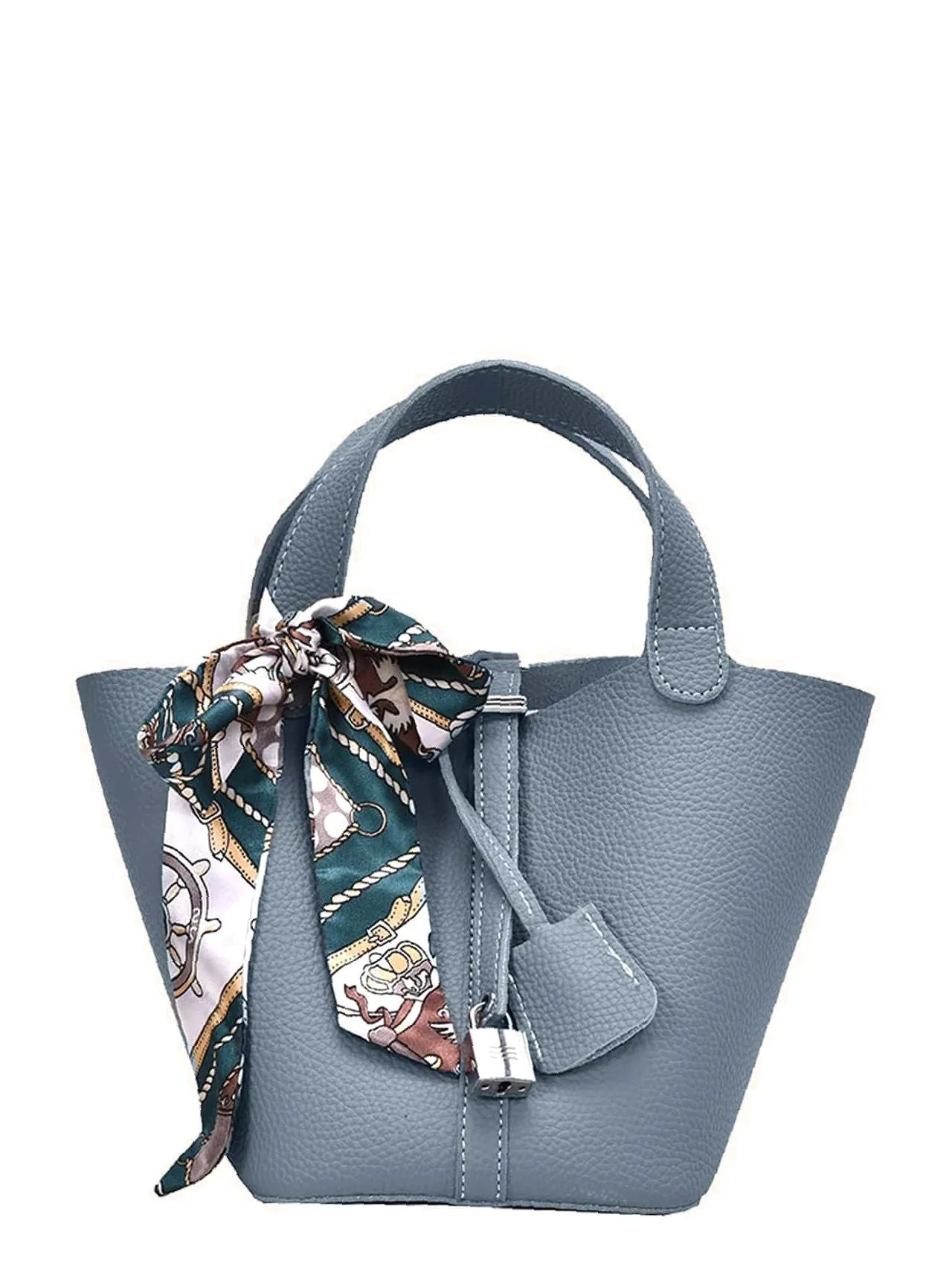 Maxct - Twilly Scarf Decor Bucket Bag with Inner Pouch  - Women Tote Bags