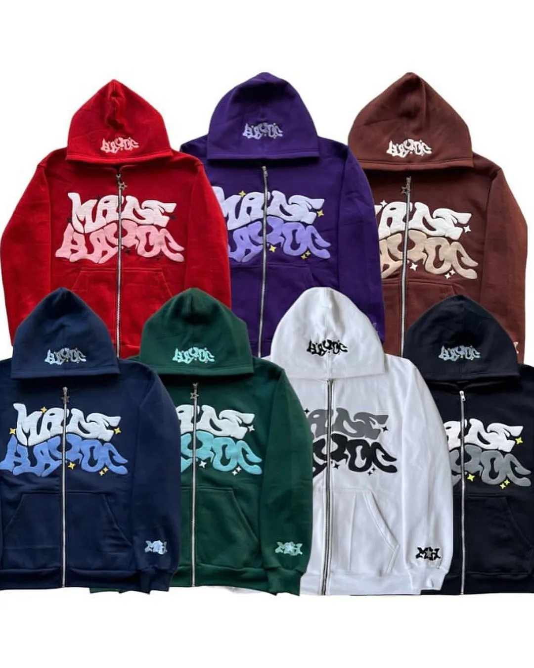Y2K Zip Up Hoodie Harajuku Men Letter Graphic Printing Oversized Hoodie Sweatshirt Punk Rock Gothic Clothes Tops Streetwear