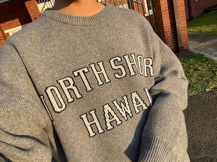 Maxct 6144 Knitted Hawaii Lettered Pullover Sweater
