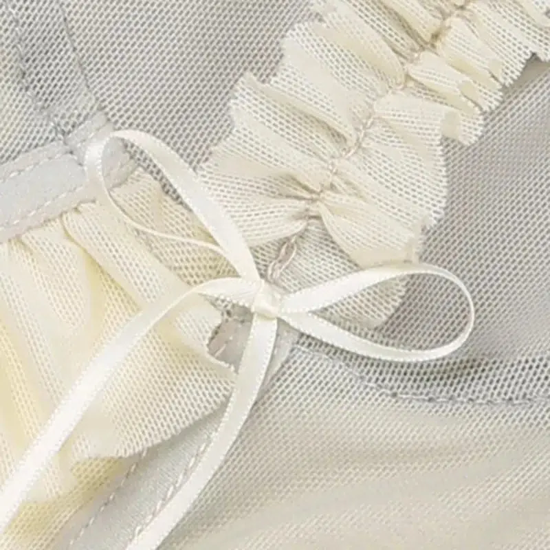 Maxct &Fairycore Ruffled Mesh Corset Top