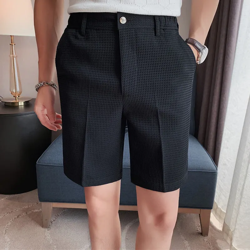 Maxct Plaid Embossed Casual Shorts