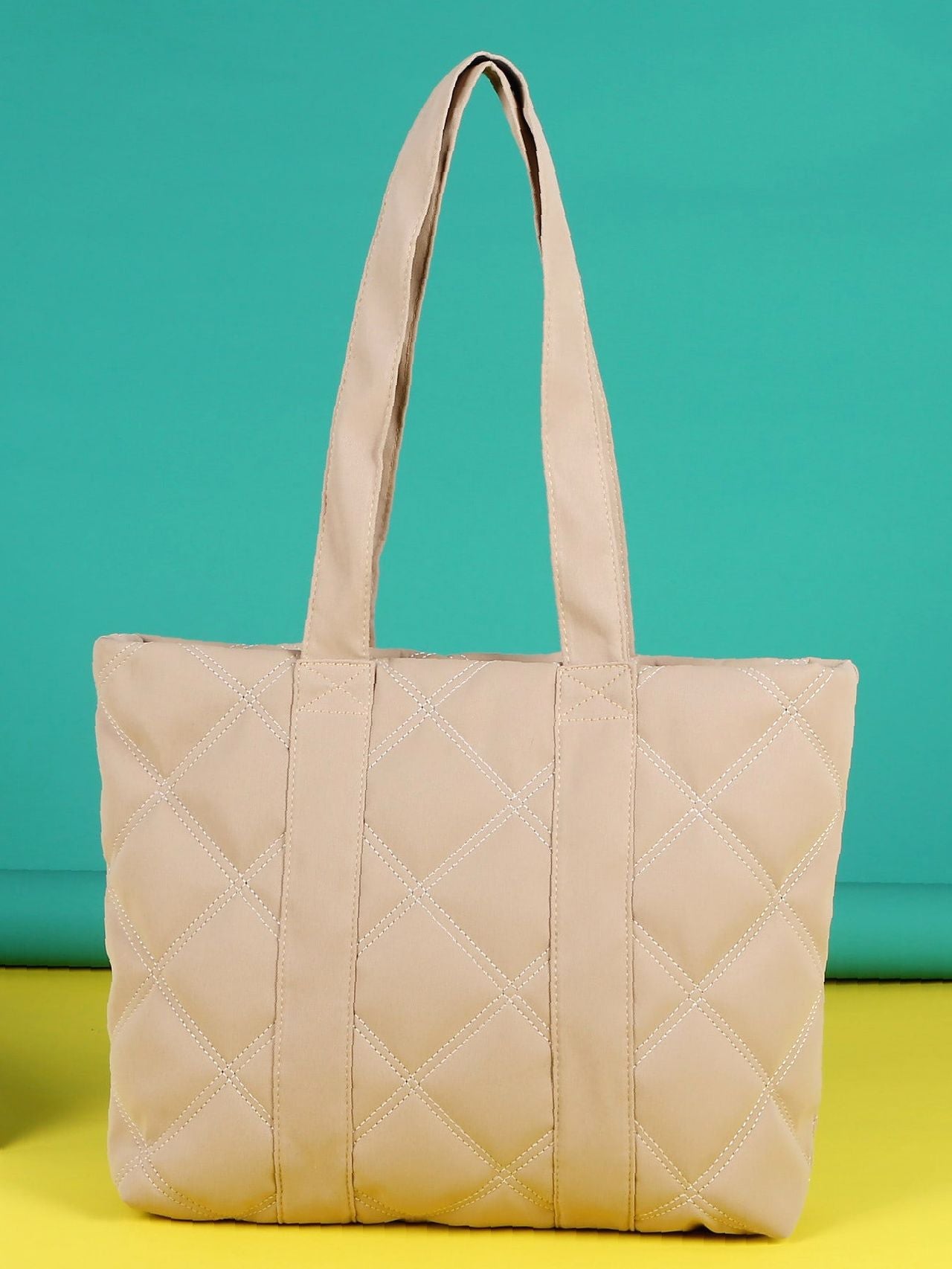 Maxct - Minimalist Quilted Shoulder Tote Bag  - Women Tote Bags
