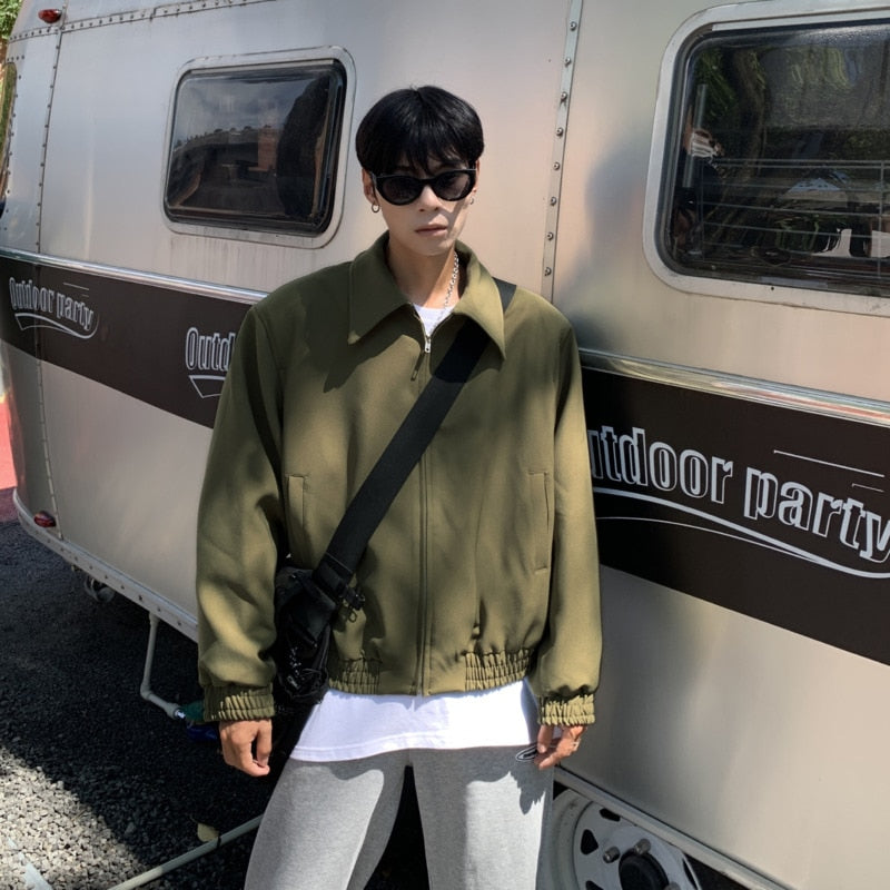 Maxct Oversized Collar Harrington Jacket