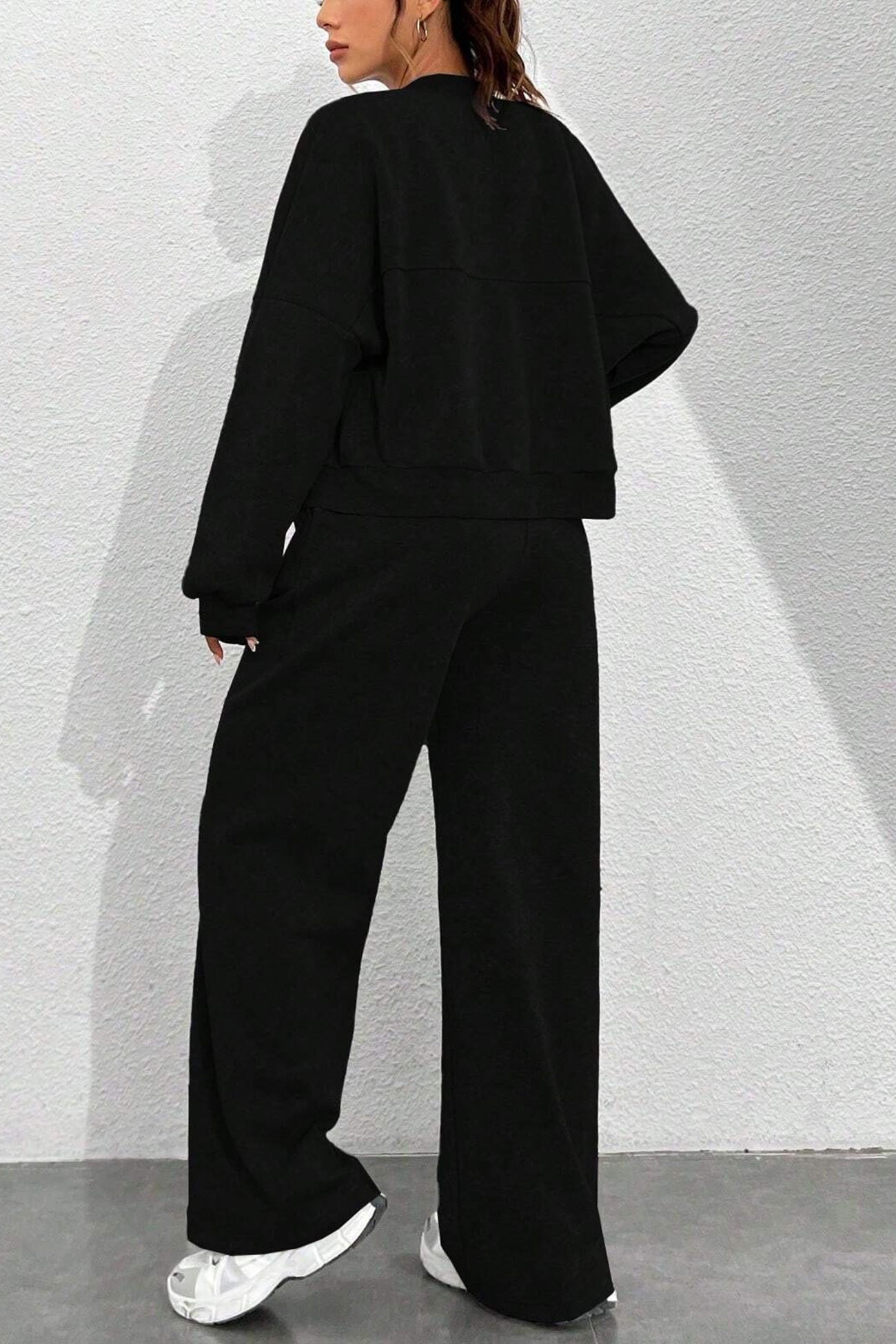 Maxct Zip-up Collarless?Cardigan Pants Set