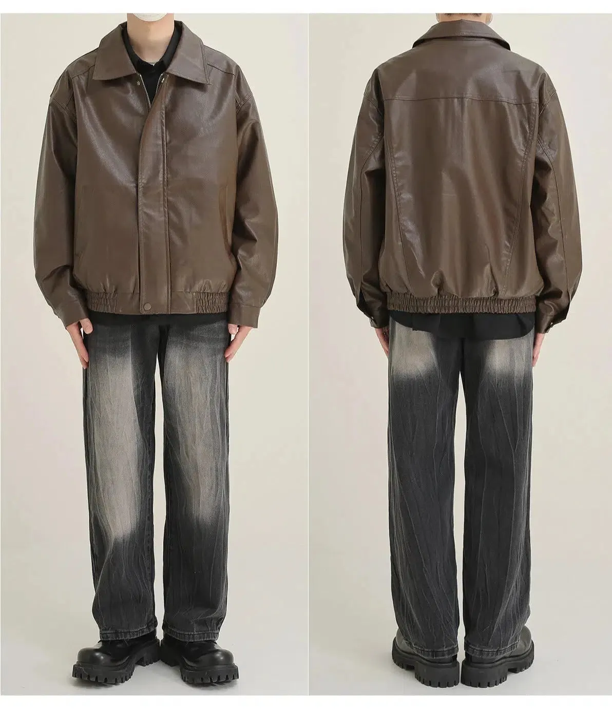 Maxct Classic Full Zip Leather Jacket