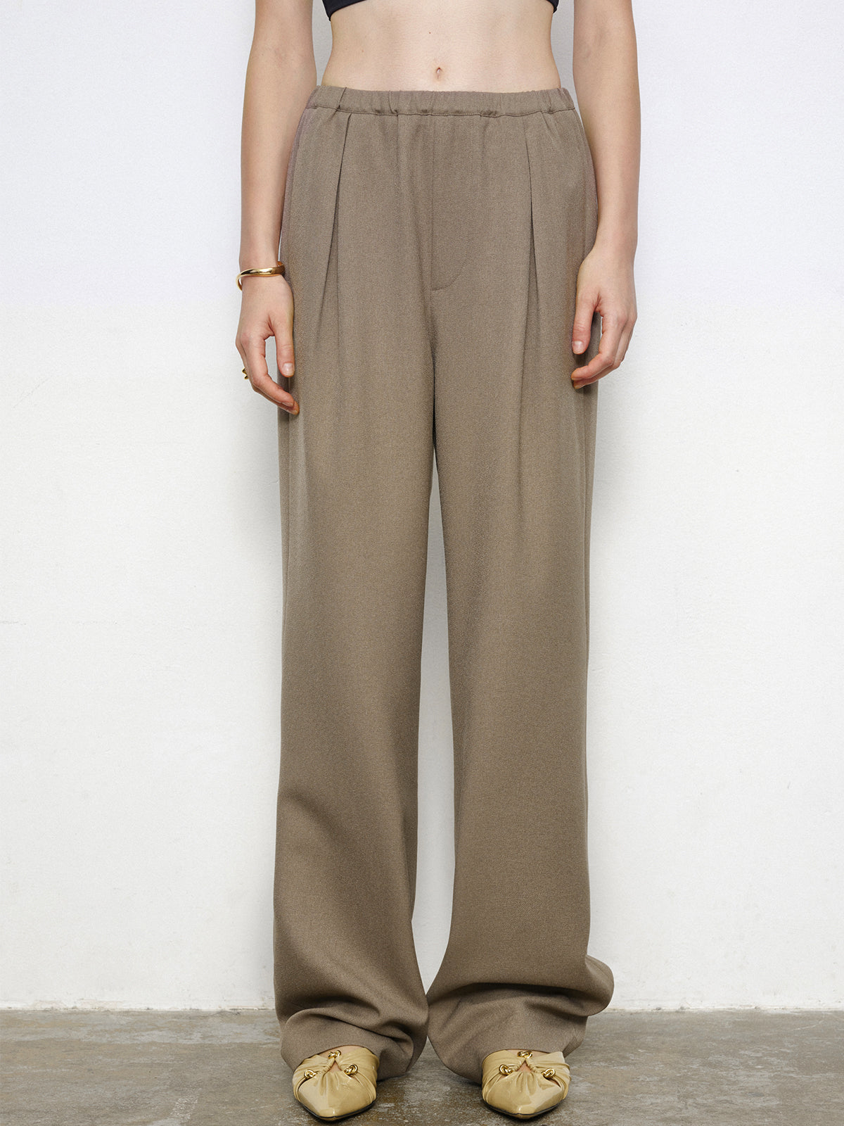 Maxct City Stroll Elastic Waistband Wide Leg Pants