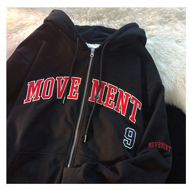 Maxct Print New Casual Top Vintage Y2K Simple Women Hoodies Korean Gray Autumn Thin Streetwear College Girls ins Lady gothic