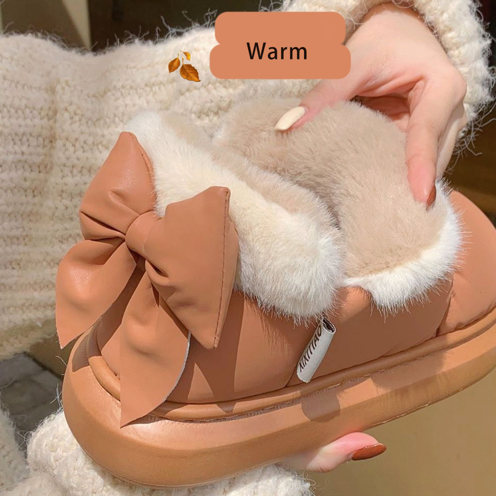 Winter Women's Cute Warm Bow Ankle Boots - true deals club