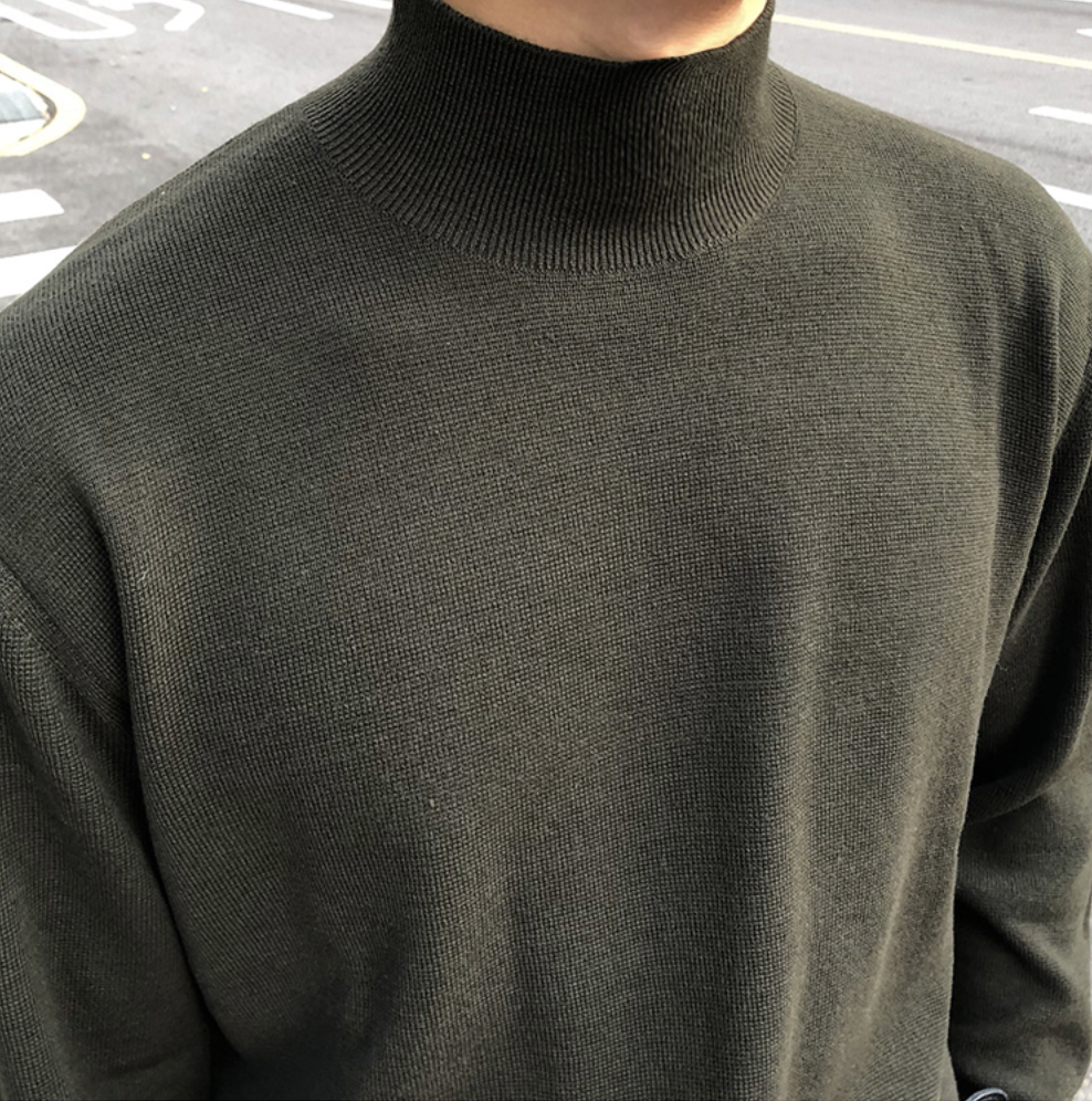Maxct Green High Neck Sweater