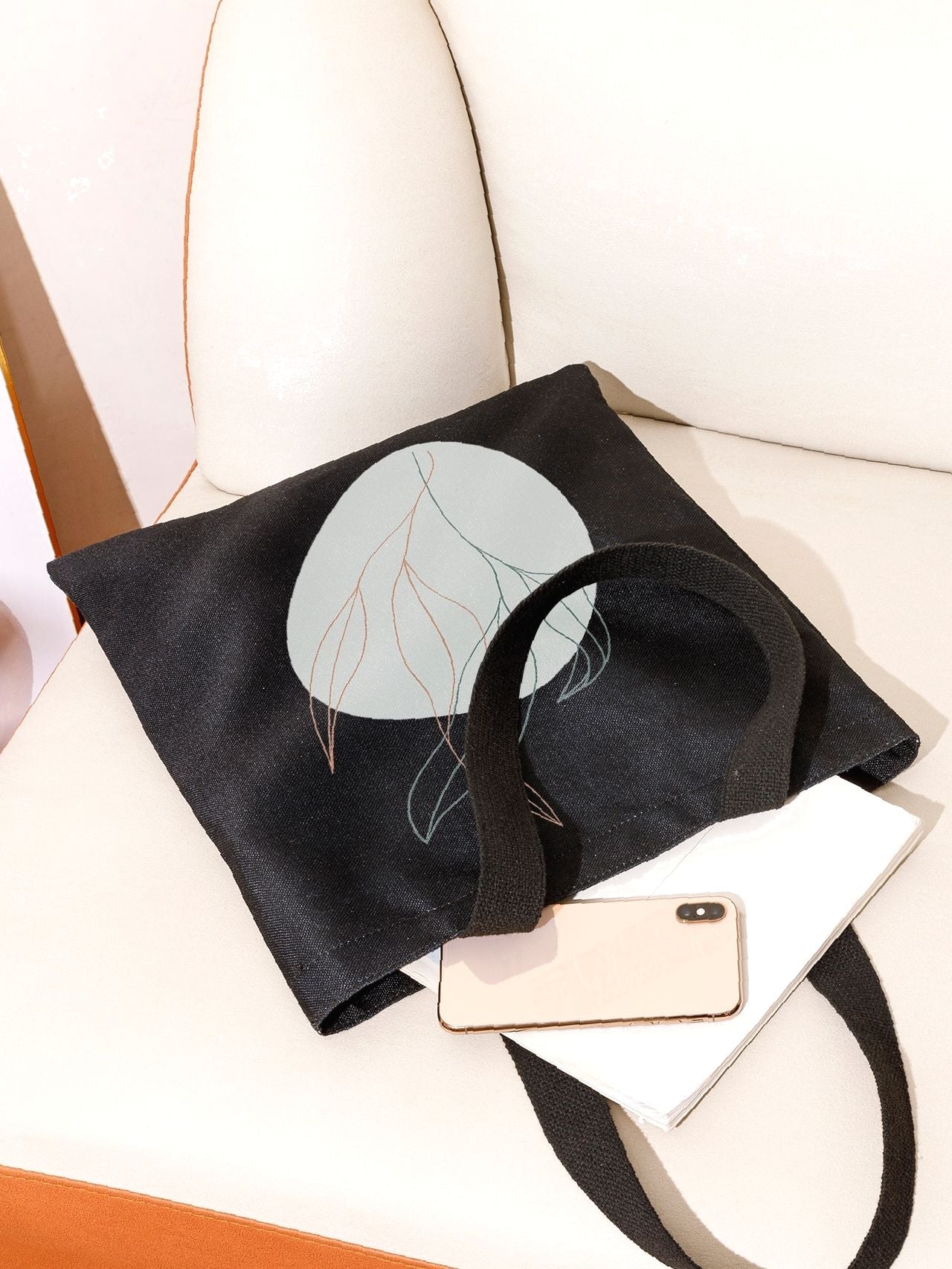 Maxct - Leaf Print Shopper Bag  - Women Tote Bags
