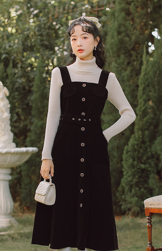 Corduroy Button Up Midi Dress Maxct