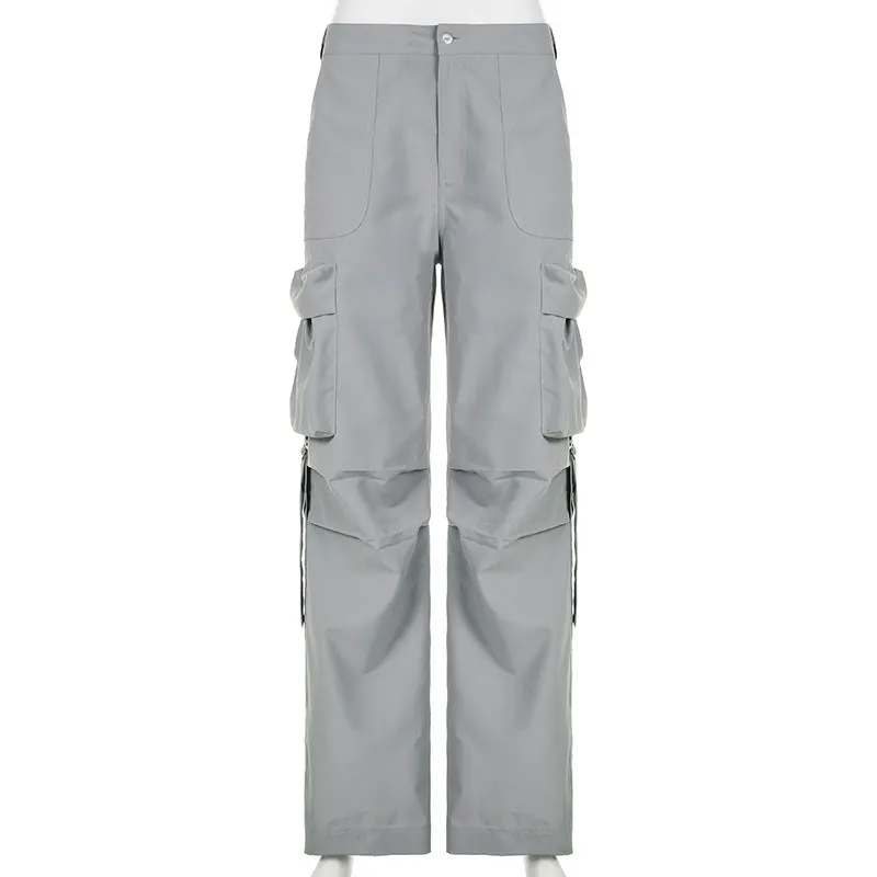 Washed Vintage Baggy Cargo Jeans Maxct