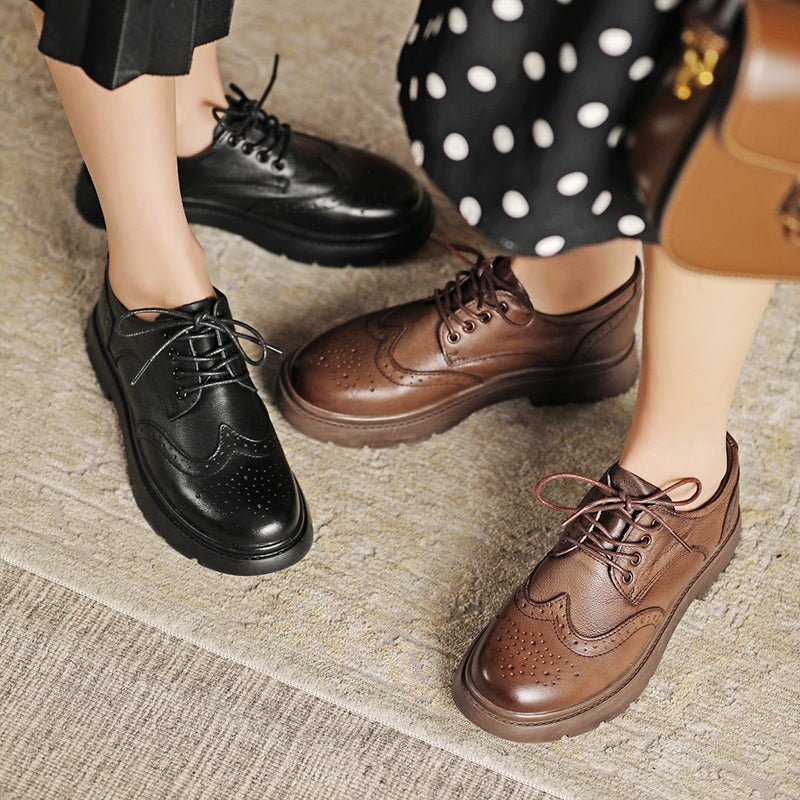 Wingtip Oxford Shoes's Genuine Lace Up Full Brogues Maxct