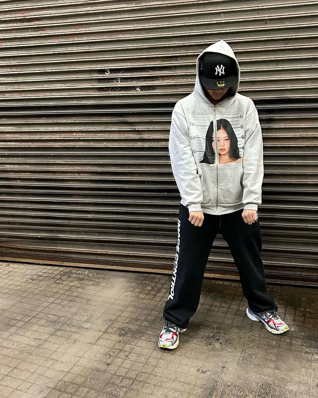 New Retro Large Print Zipper Hoodie Streetwear Men and Women Streetwear Hip Hop Loose Harajuku Korean Casual Hooded Sweatshirt