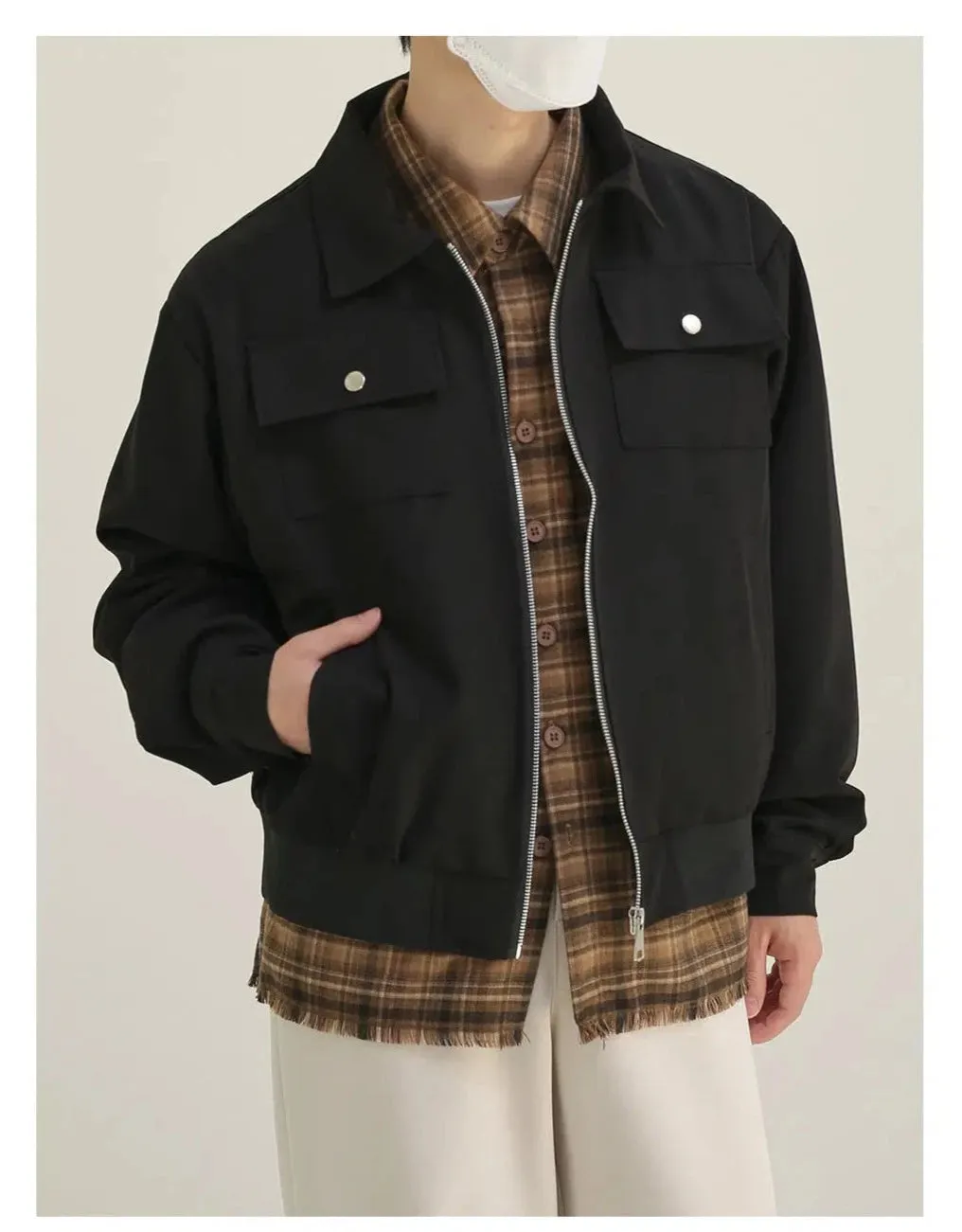 Maxct Minimalist Short Full Zip Jacket