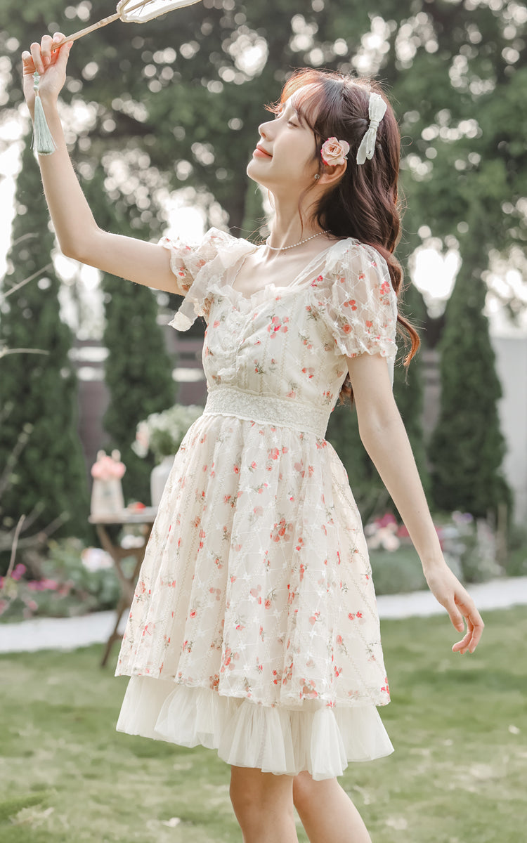 Dainty Rose Petticoat Mini Dress Maxct