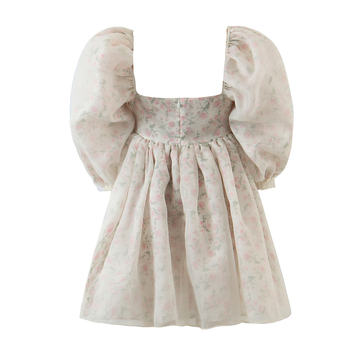 Rose Tea Reversible Mini Puff Dress Maxct