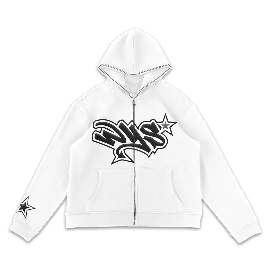 Maxct Retro dark personalised American sweatshirt zip pullover y2k high street long sleeve oversized letters kpop street dance tops