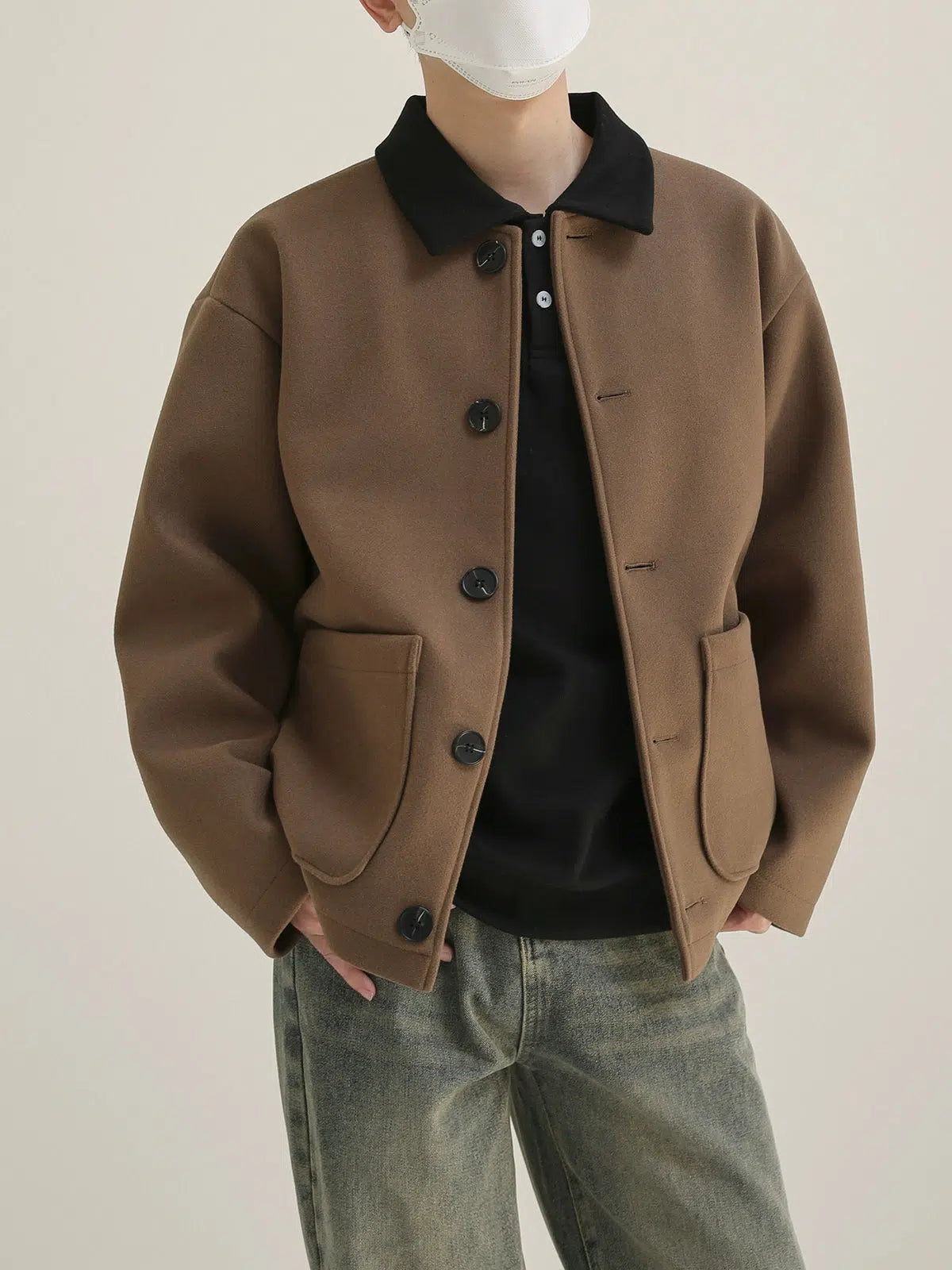 Maxct Round Neck Woolen Jacket