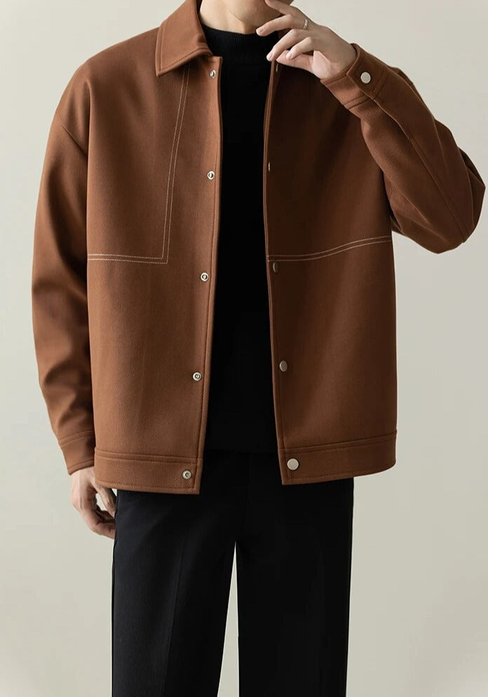 Maxct Contrast Stitch Minimal Jacket